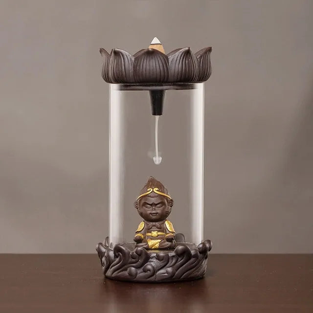 Zen Monkey King Backflow Incense Burner