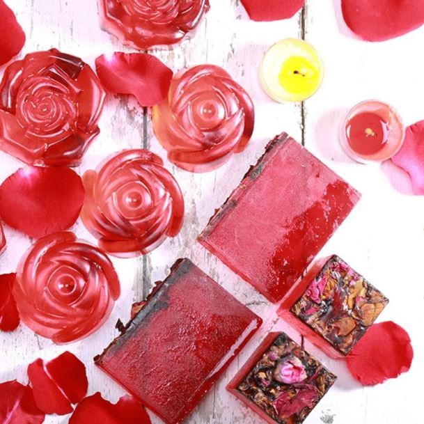 Rose Essential Oil Handmade Lightening Soap