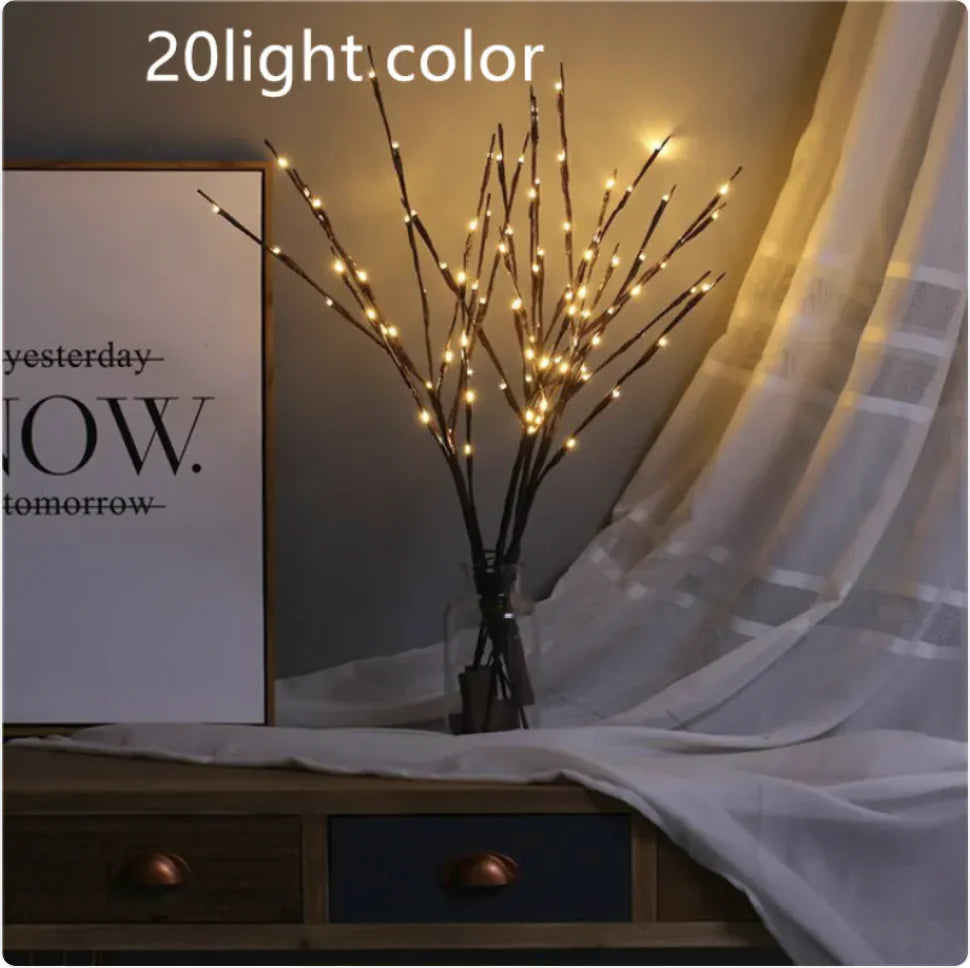 20-LED Twig String Lights for Home Decor