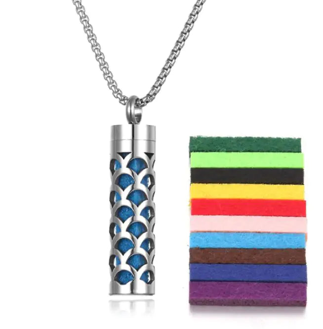 Aromatherapy Pendant Perfume Bottle Essential Oil Titanium Steel