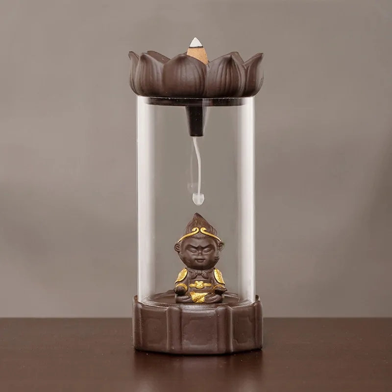 Zen Monkey King Backflow Incense Burner