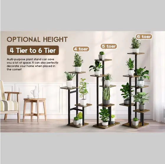 5-layer Indoor Plant Stands, Multi-level Plant Shelves