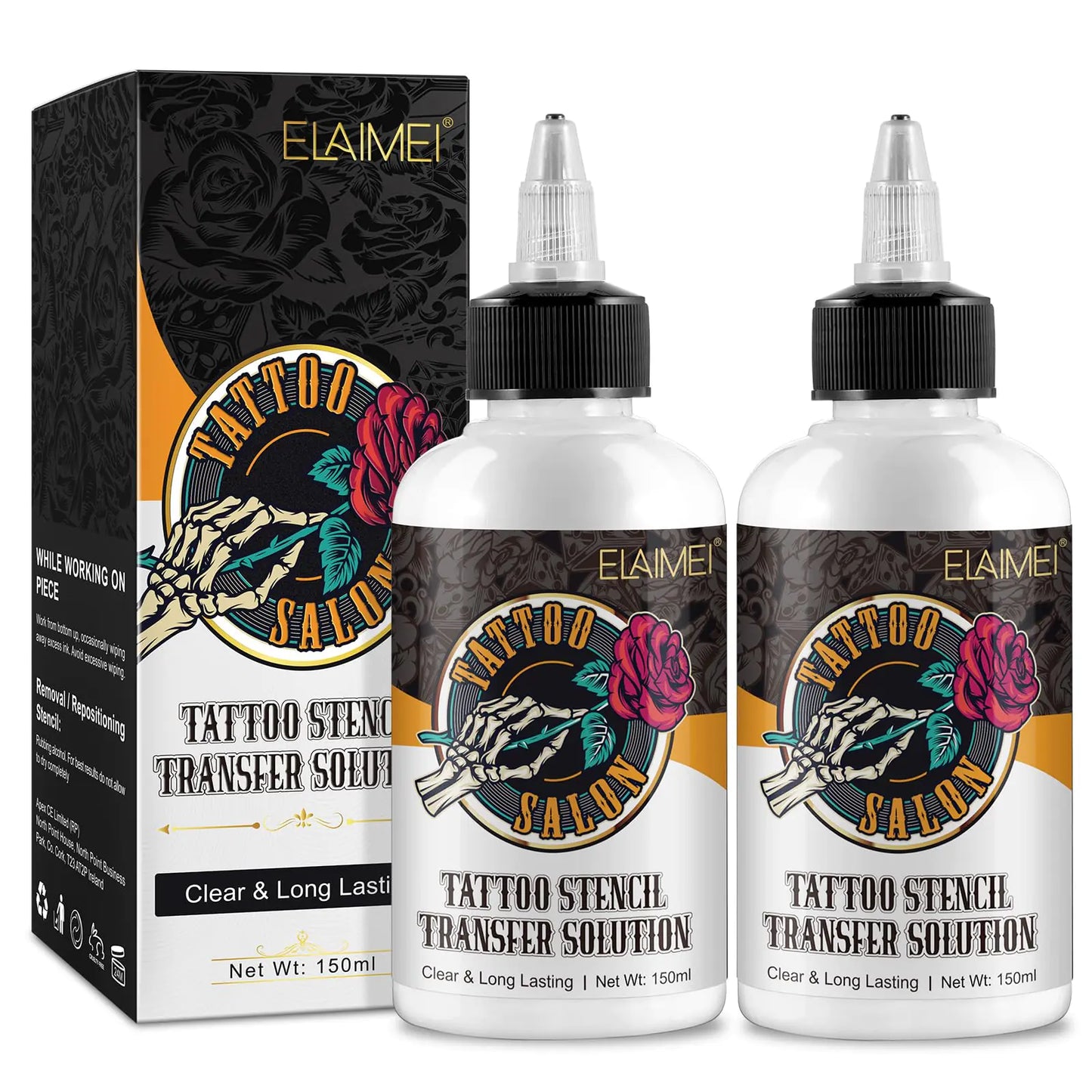 Tattoo Stencil Gel Tattoo Template Transfer Gel Tattoo Stencil Transfer Gel Solution Tattoo Application Solution for Transfer Paper Machine Stencils -150ml/5.1 fl.oz(2pcs)