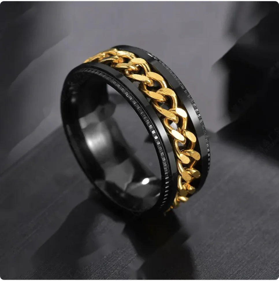 Stainless Steel Men's Statement Ring