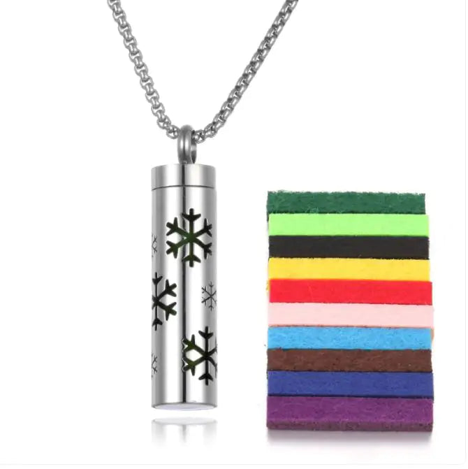 Aromatherapy Pendant Perfume Bottle Essential Oil Titanium Steel