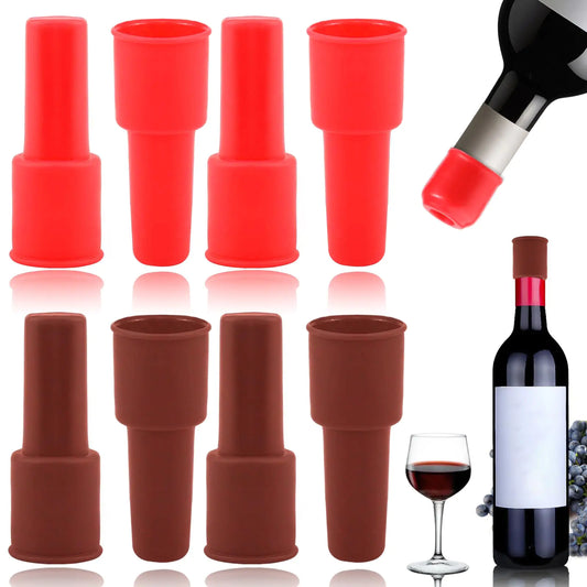 Vodolo Silicone Wine Stopper8pcs Reusable and Unbreakable Glass Bottle Sealer Covers Wine Stoppers Wine PlugWine Cork Stopper for Keeping Wine Champagne Fresh Home Use