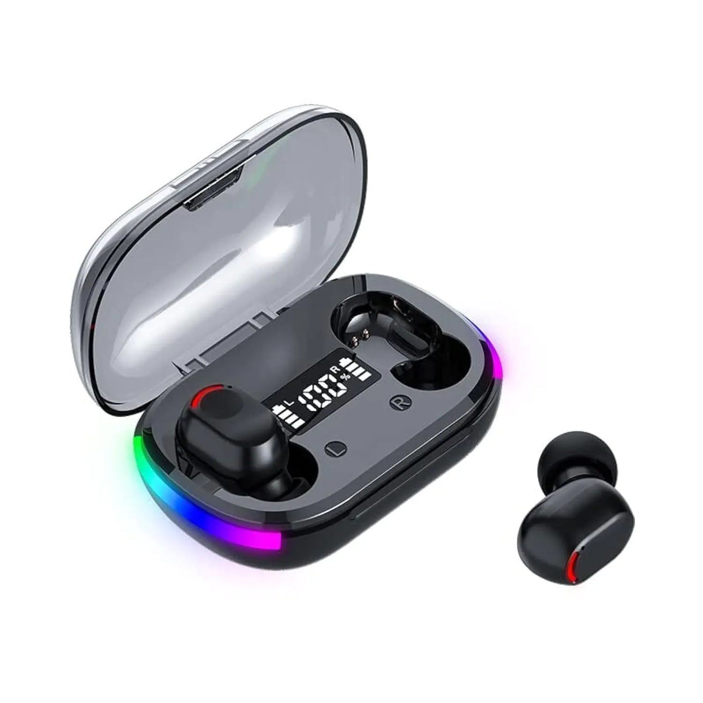 BD&M Wireless Earbuds HiFi Digital LED Display Stereo Gaming Earbuds Bluetooth Headphones TWS Wireless Earphones in-Ear Ear Buds for Gaming Workout Sports Work Running Gym