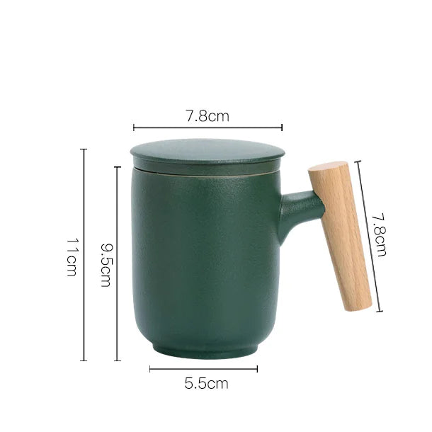 Wooden Handle Coffee Cup