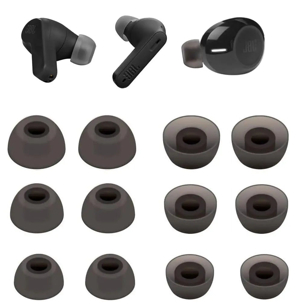 Replacement Ear Tips Compatible with JBL Vibe 200TWS Earbuds Silicone Ear Buds Ear Cap Ear Plug Eartips Replacement for JBL EarbudsS/M/L 3 Size 6 PairsBlack 512