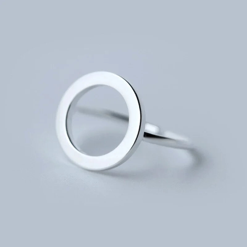 Precise: Adjustable 925 Sterling Silver Geometric Ring - Minimalist Women's Jewelry