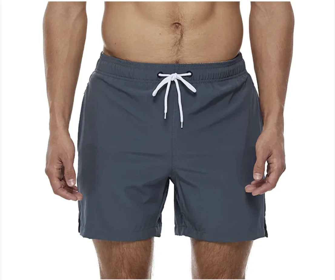 Men's Casual Solid Color Beach Shorts