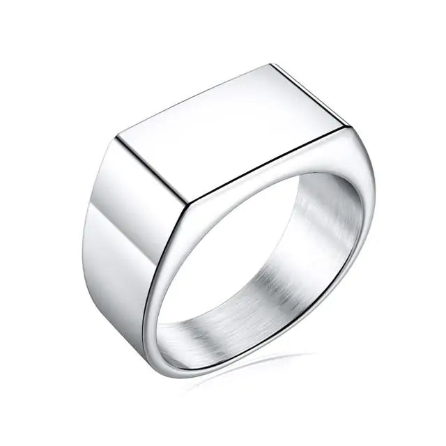 Men's Square Charm Ring