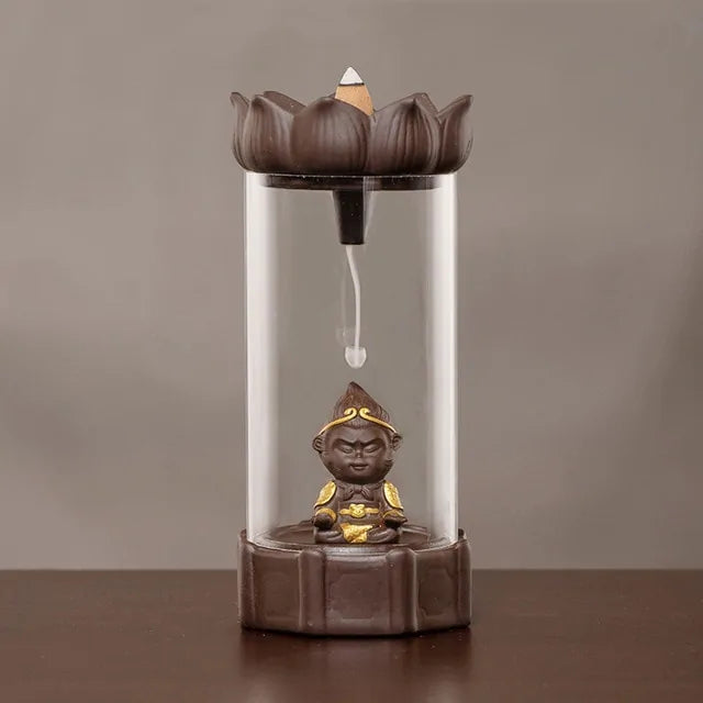 Zen Monkey King Backflow Incense Burner