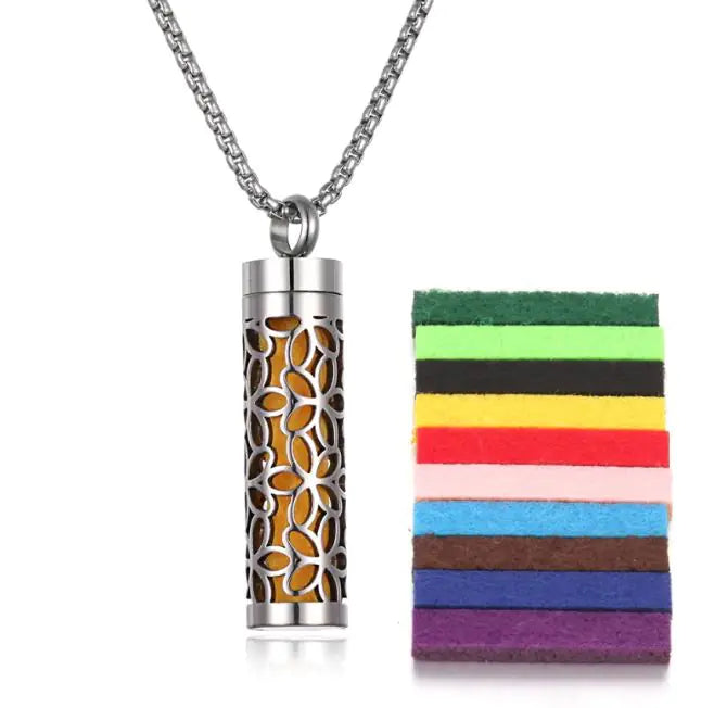 Aromatherapy Pendant Perfume Bottle Essential Oil Titanium Steel