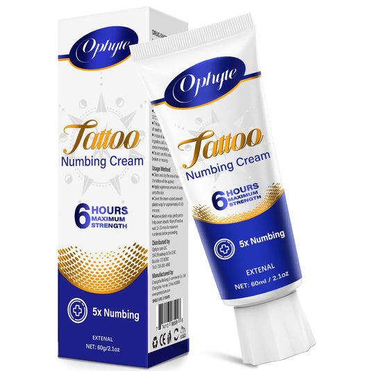 Tattoo Numbing Cream (5% Lidocaine) Painless Tattoo Numbing Cream，6 Hours Painless Tattoo Cream，Multipurpose Numbing Cream Tattoo Supplies（Blue）