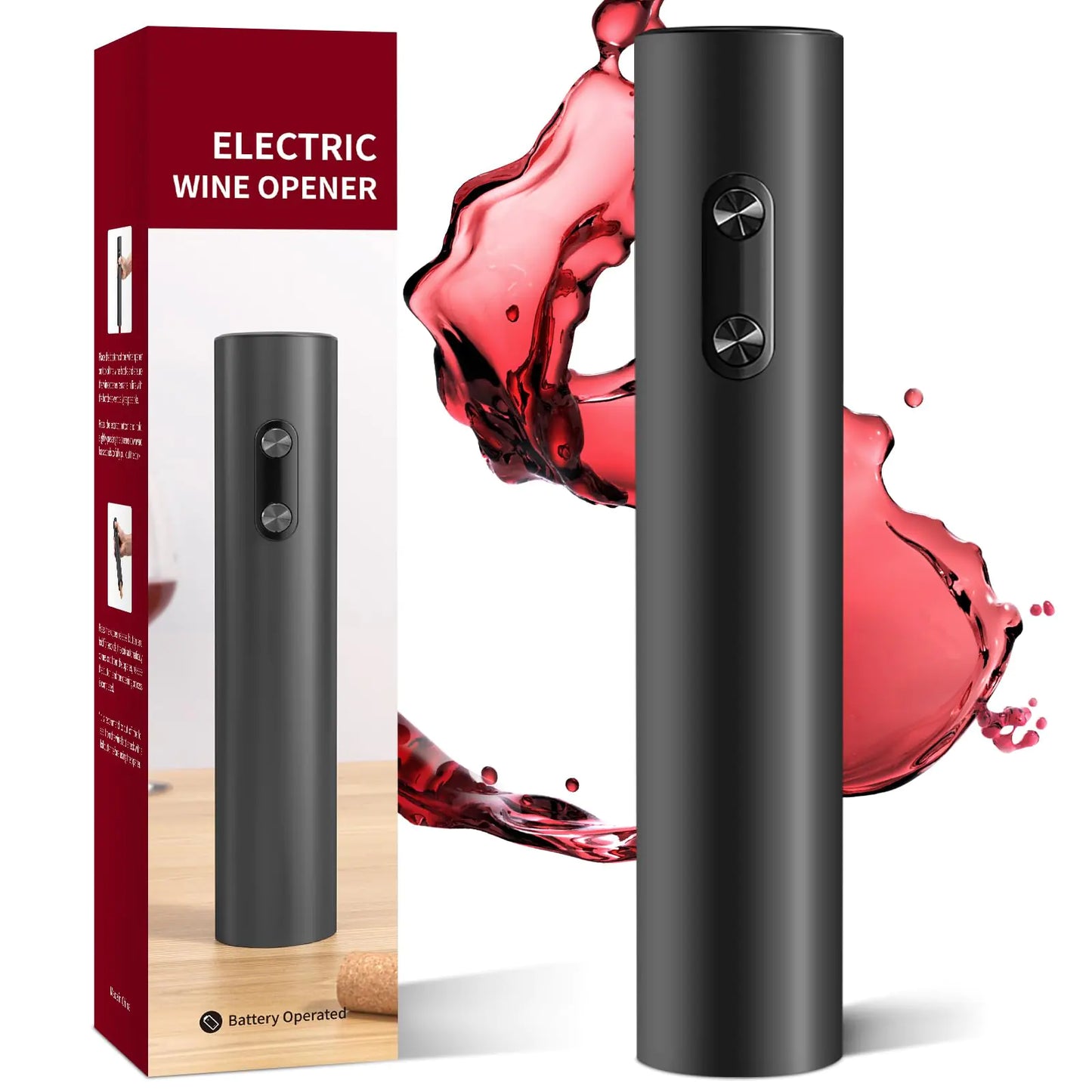 Electric Wine Opener Battery Operated Wine Bottle Openers Simple Cork Remover Efficient Corkscrew Bottle OpenerGreat For Wine LoversPerfect Wine Gift