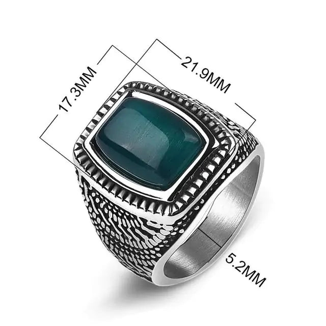 Men's Square Charm Ring