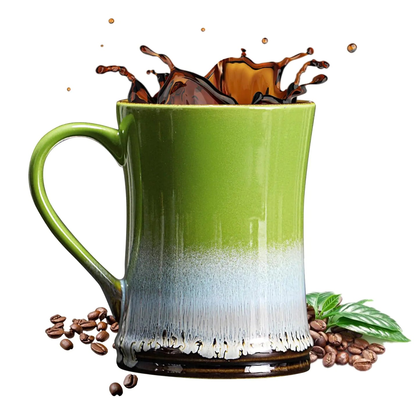 Coffee MugCoffee Cups Ceramic 18.5oz Kiln Glazed Large Coffee Mug Dishwasher and Microwave Safe Coffee Mug.(Green)