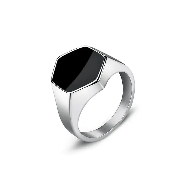 Men's Square Charm Ring