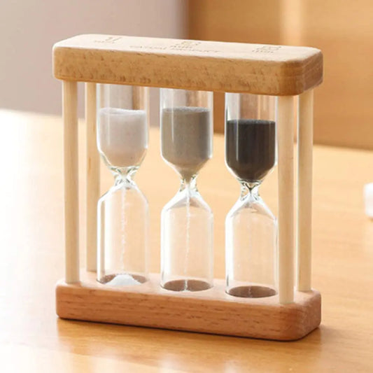 Creative 1/3/5 Minute Wooden Sand Glass Hourglass Timer Clock Home Decor Kitchen Tools Gift for Childern Simple Style