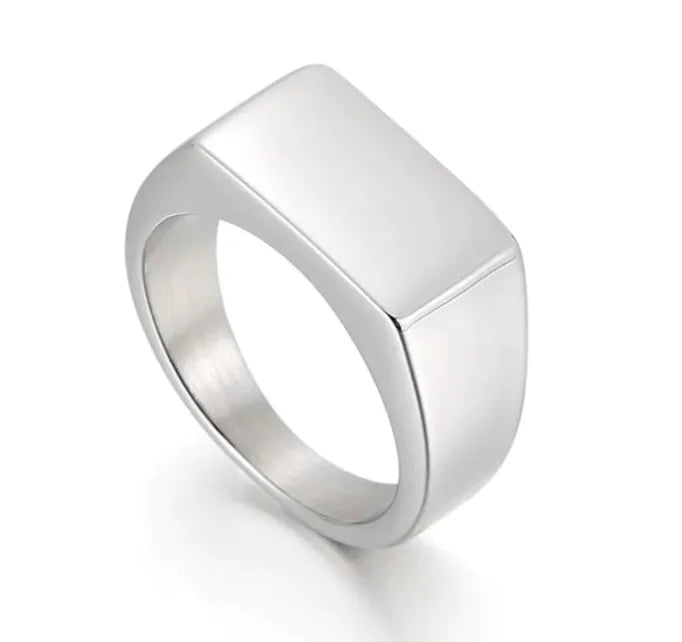 Men's Glossy Rectangle Ring