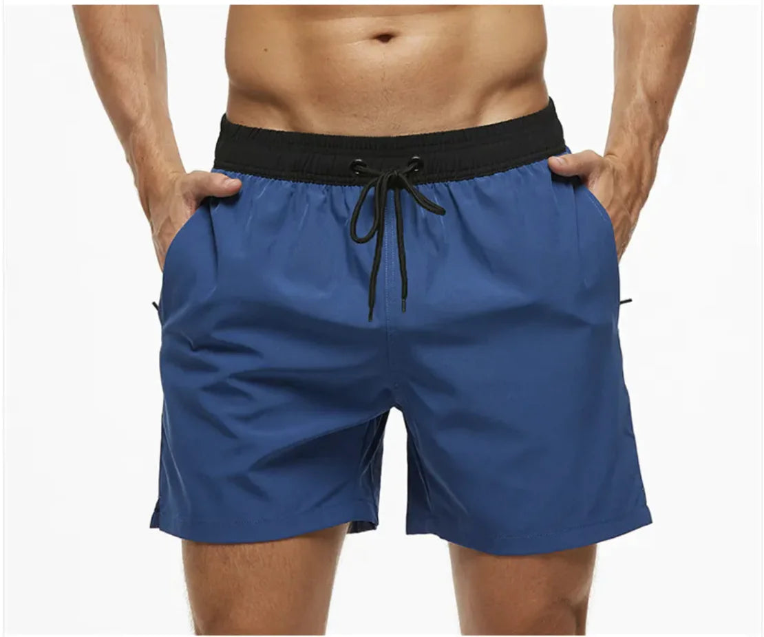 Men's Casual Solid Color Beach Shorts