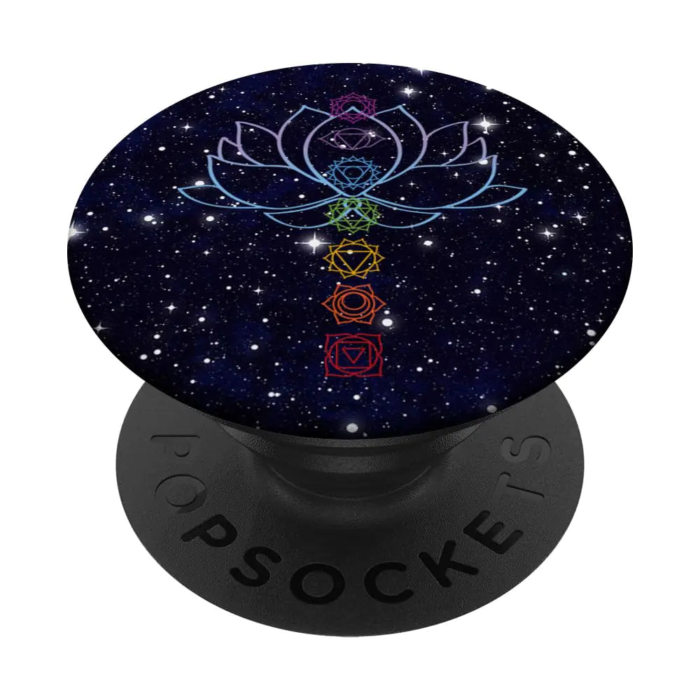 Bohemian Namaste Zen Yoga Lover Gift Lotus Flower Chakras PopSockets PopGrip: Swappable Grip for Phones & Tablets PopSockets Adhesive PopGrip