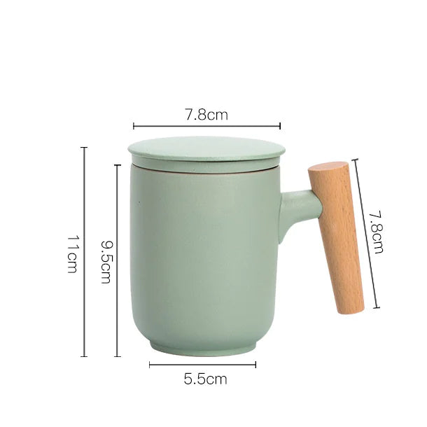 Wooden Handle Coffee Cup