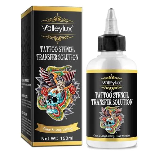 Tattoo Stencil Transfer Gel Tattoo Stencil Gel for Tattooing Tattoo Primer Stuff Stencil Transfer Cream Liquid Fresh Tattoo Skin Solution Gel Tattoo Supplies - Clear & Long-Lasting 5.1 Fl Oz