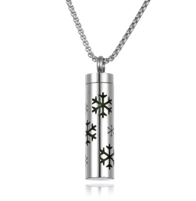 Aromatherapy Pendant Perfume Bottle Essential Oil Titanium Steel