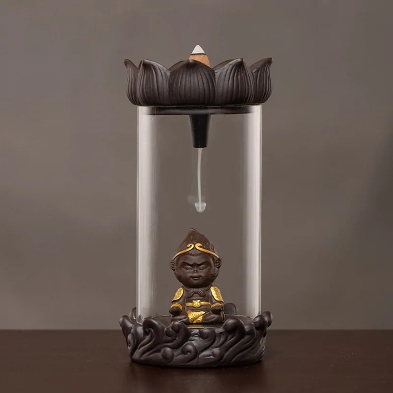 Zen Monkey King Backflow Incense Burner