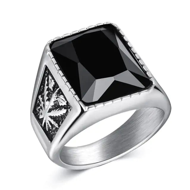 Men's Square Charm Ring