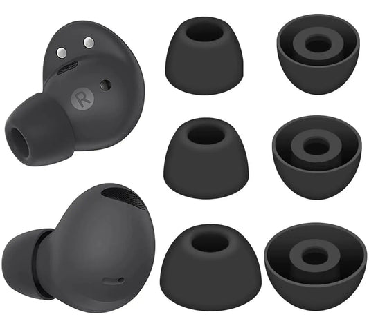 Replacement Earbud Ear Buds Tips Eartips Compatible with Samsung Galaxy Buds 2 Pro Earbuds 3 Pairs S/M/L 3 Sizes Soft Silicone Earbuds Tips Ear Tip – Graphite 723