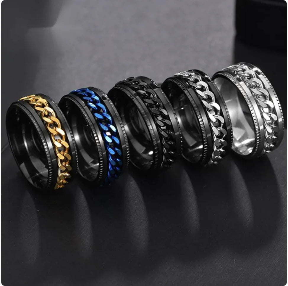 Stainless Steel Men's Statement Ring