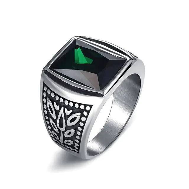 Men's Square Charm Ring