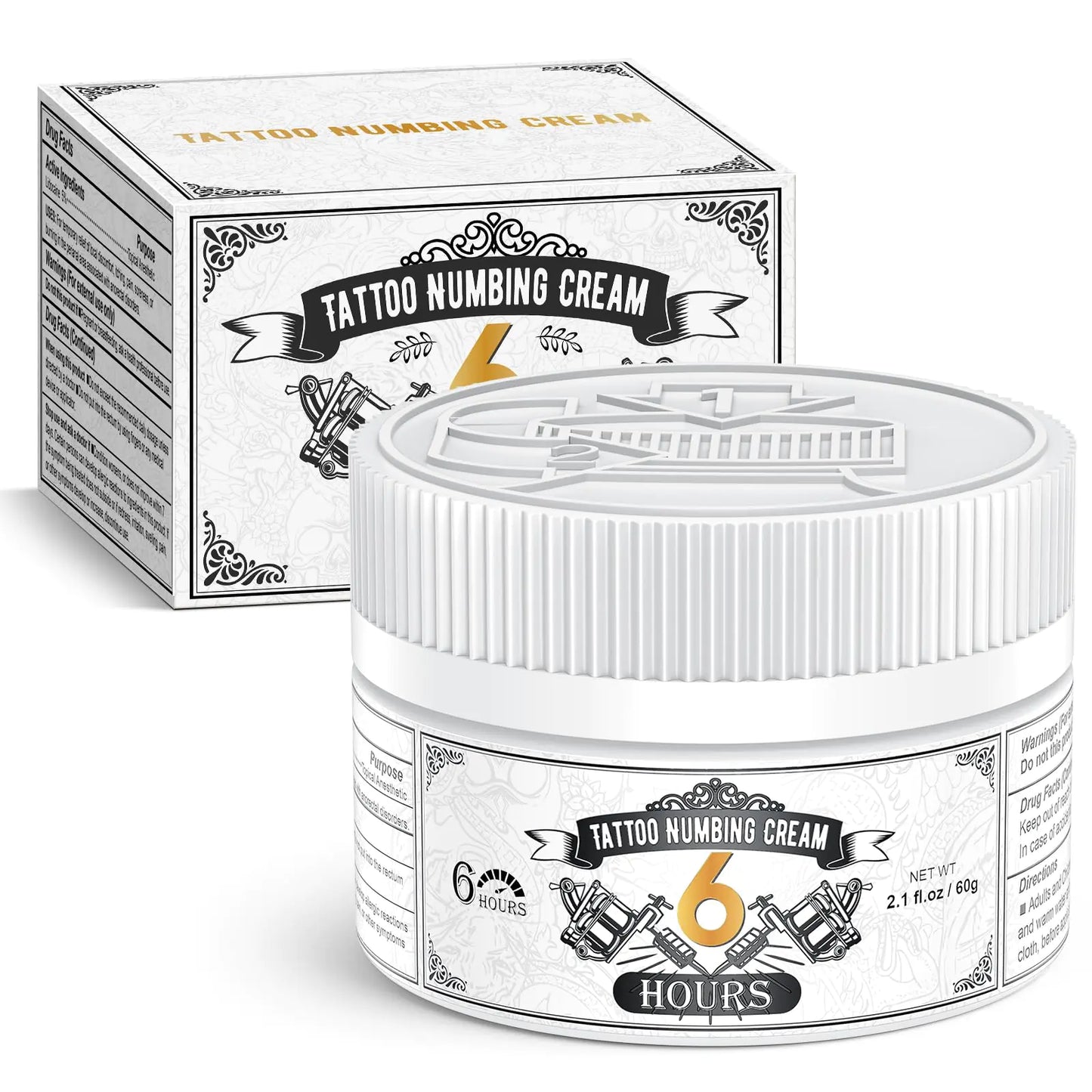 Tattoo Numbing Cream Extra Strength - 6 Hours Painless Tattoo Numbing CreamBest Tattoo Numbing Cream for WaxingPiercing and Tattoos-001