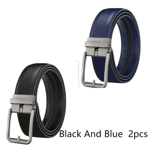 Men's Automatic Hollow Buckle Leather Belt