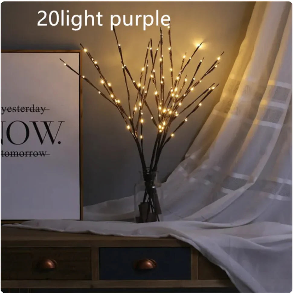 20-LED Twig String Lights for Home Decor