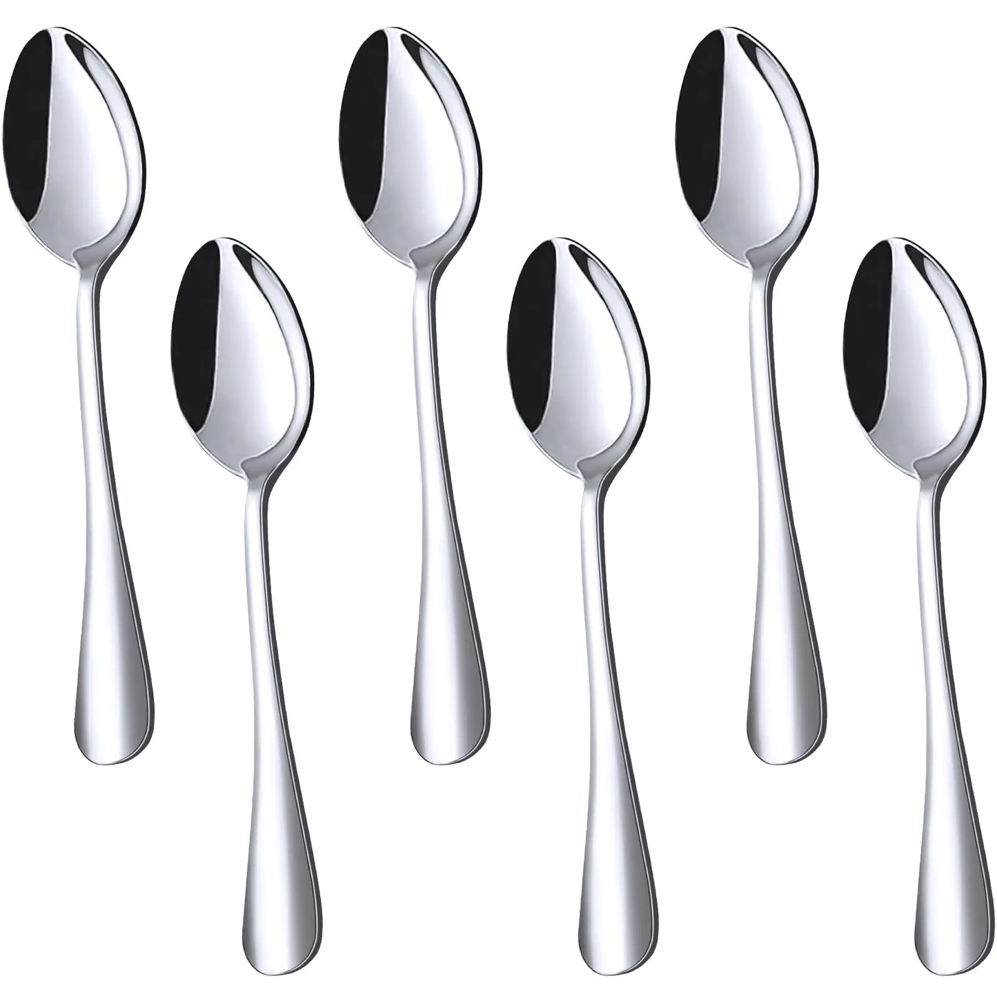 HANSGO Demitasse Espresso Spoons Mini Coffee Spoon 4.9 Inches Stainless Steel Small Spoons for Dessert Yogurt Ice Cream Appetizer Set of 6