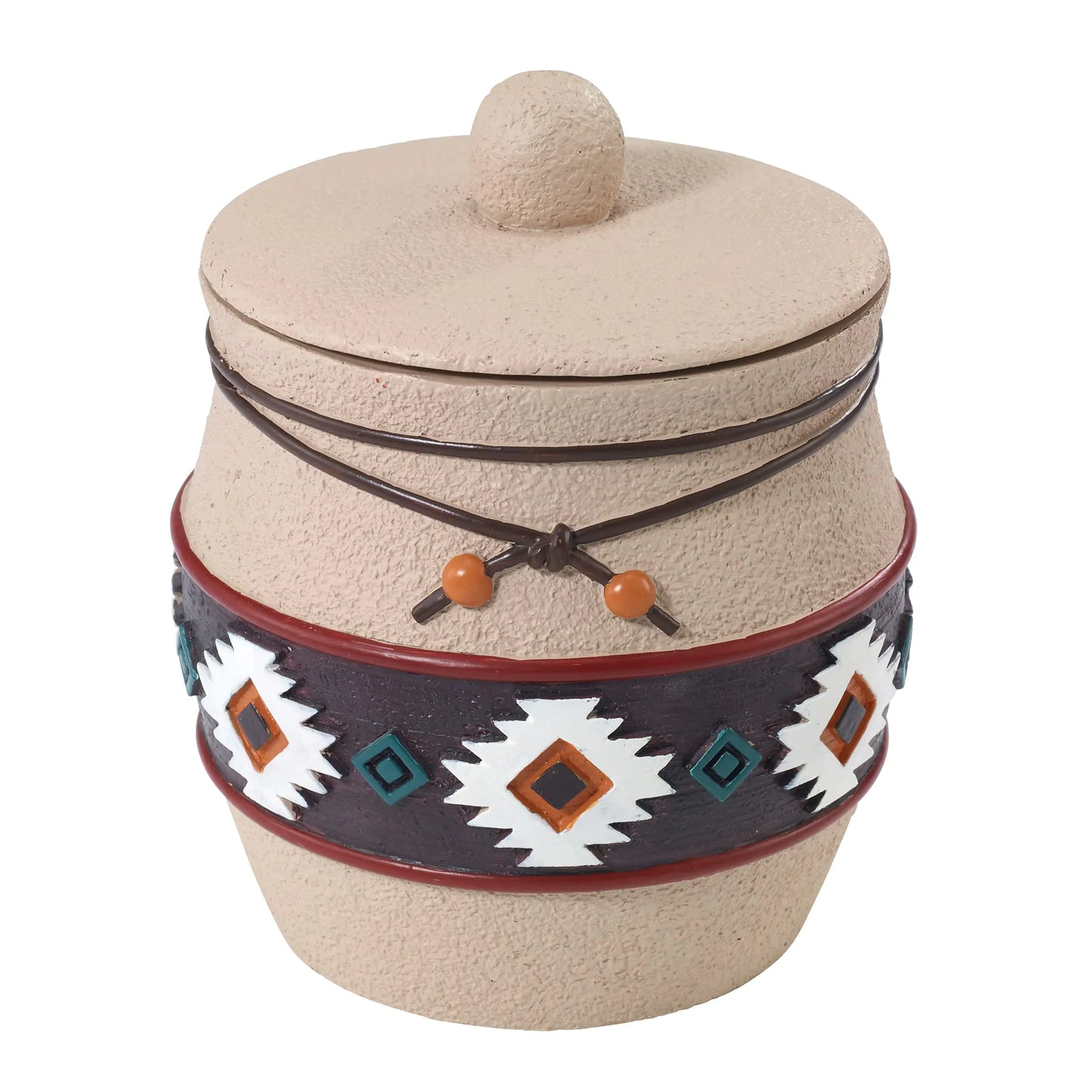 Avanti Linens - Covered Jar Guest Bathroom Essentials Aztec Home Decor (Navajo Dance Collection)