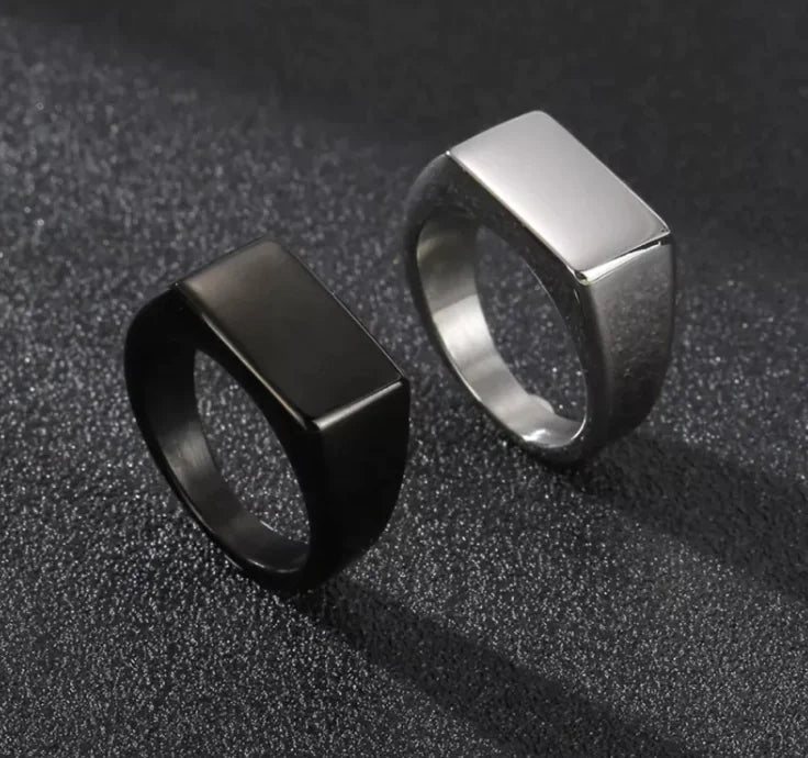 Men's Glossy Rectangle Ring