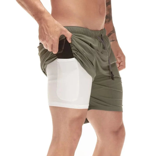 2-in-1 Jogging Men's Shorts