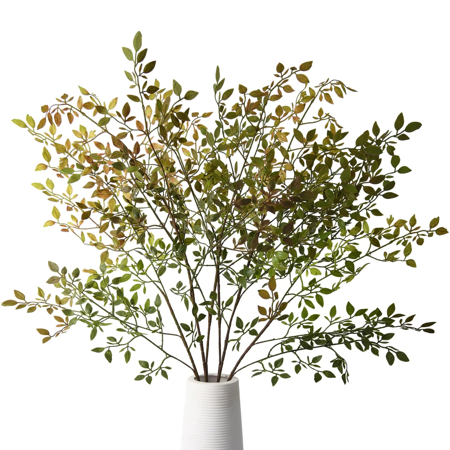 Ivydale Faux Greenery Stems Christmas Winter Artificial Cimicifuga Plant Leaf Branches for Vase Fake Nandina Plant 42.52" Long Stems for Office Home Decor Outdoor (2PCS Fall)